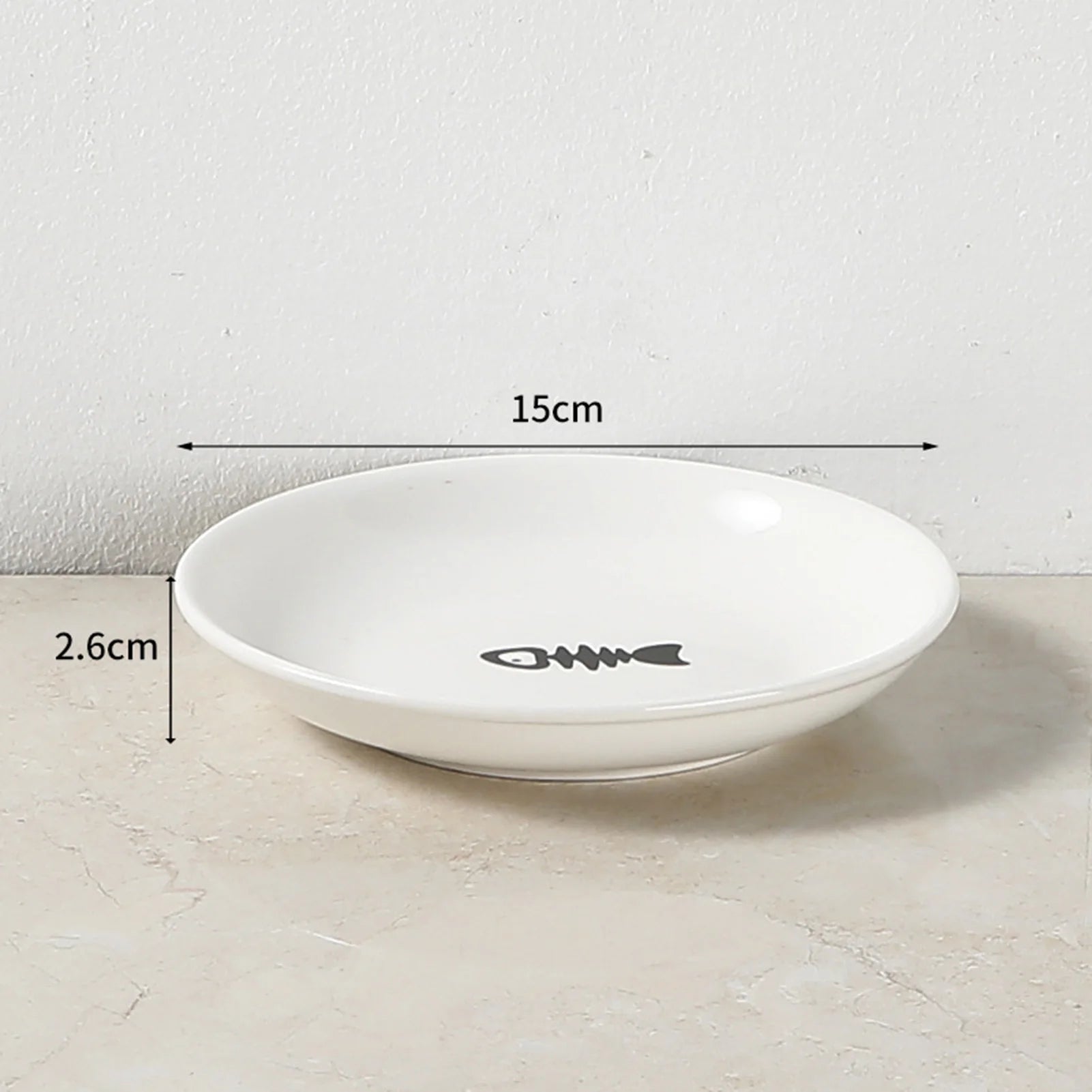 Ceramic Shallow Pet Bowl – Non-Slip
