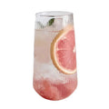 Striped Glass Drinking Cup