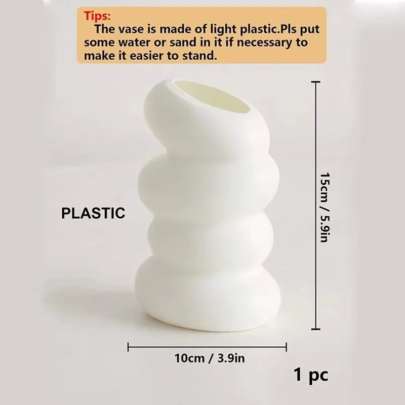 Nordic Spiral Plastic Vase