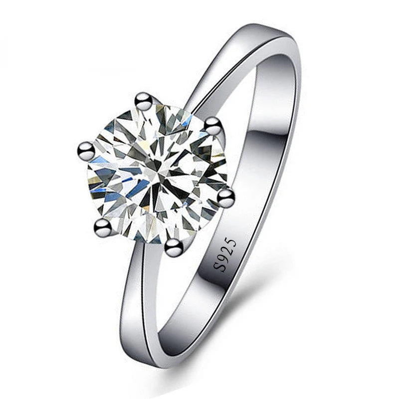 S925 Crystal Wedding Ring