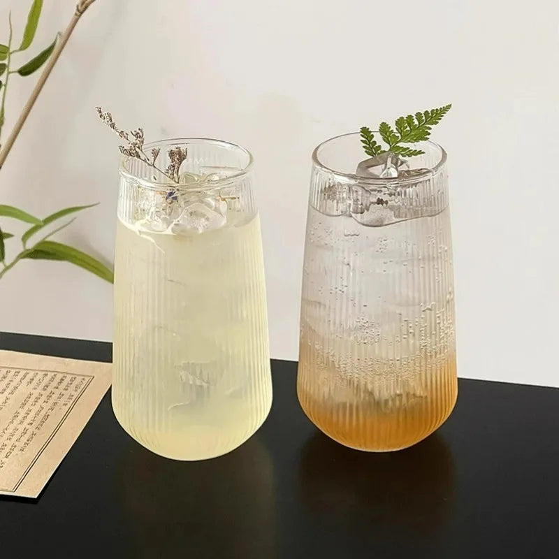 Striped Glass Cocktail Cup