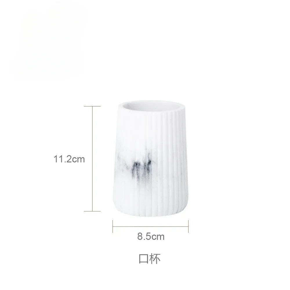 Sandstone Bathroom Gargle Cup & Tray – 1pc