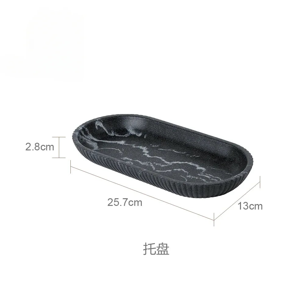 Sandstone Bathroom Gargle Cup & Tray – 1pc