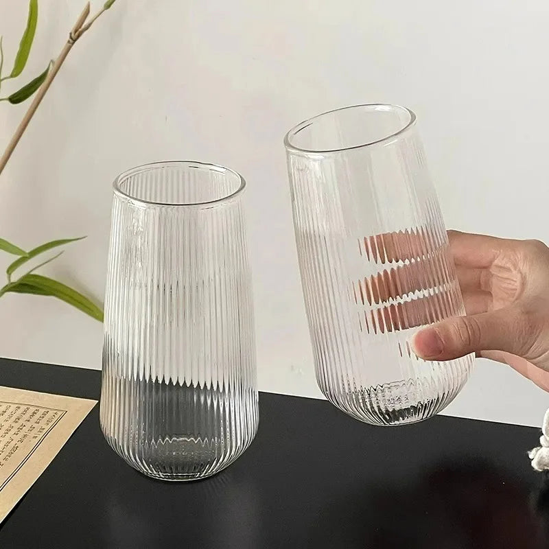 Striped Glass Cocktail Cup
