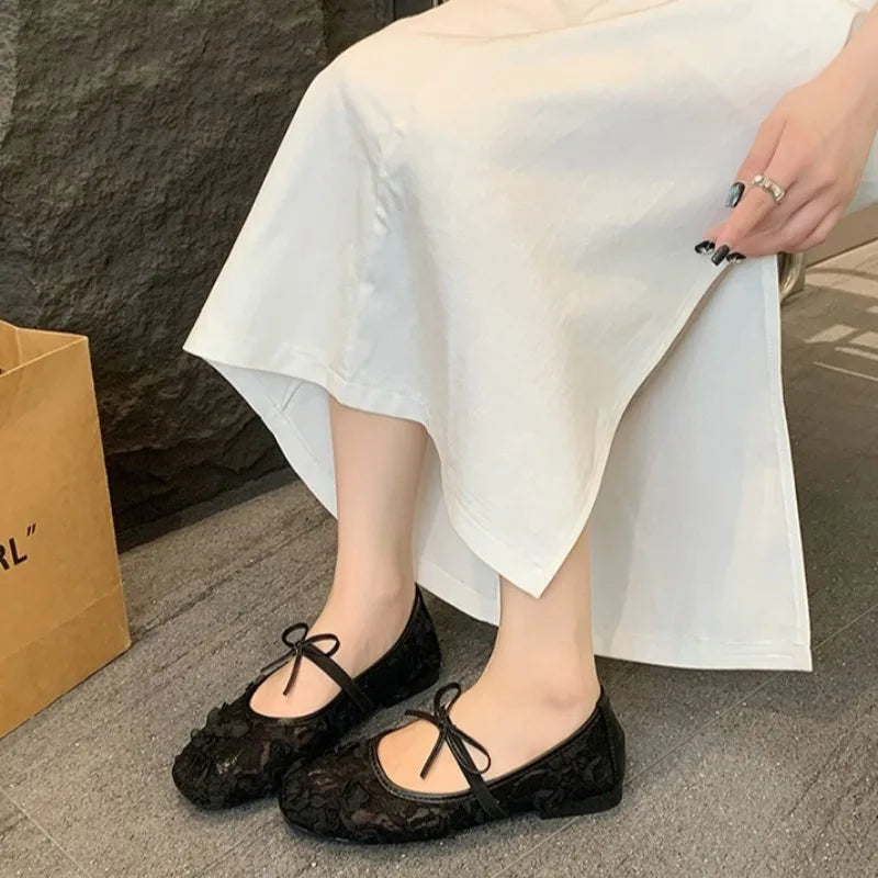 Women’s Air Mesh Flower Flats