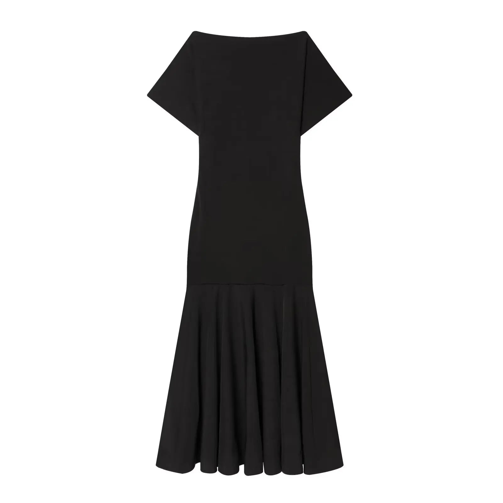 HH Summer Women Elegant Solid Pleated Dress Woman Holiday Party Ship-type Short Sleeved Stitching Side Zipper 2026 Midi Dress