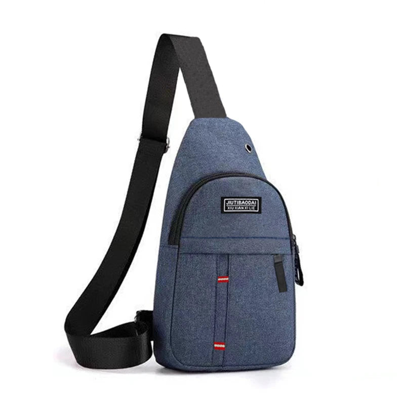 Unisex Adjustable Oxford Crossbody Bag – Single Shoulder Diagonal Chest Pocket