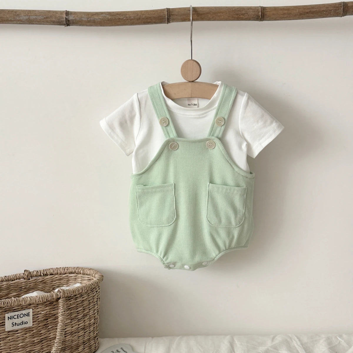 Baby Summer Corduroy Set – Top & Shorts (0–18M)