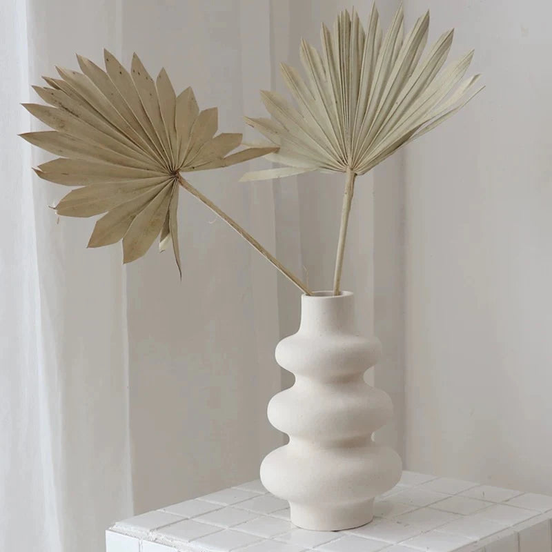Creative White Plastic Vase – Home Decor