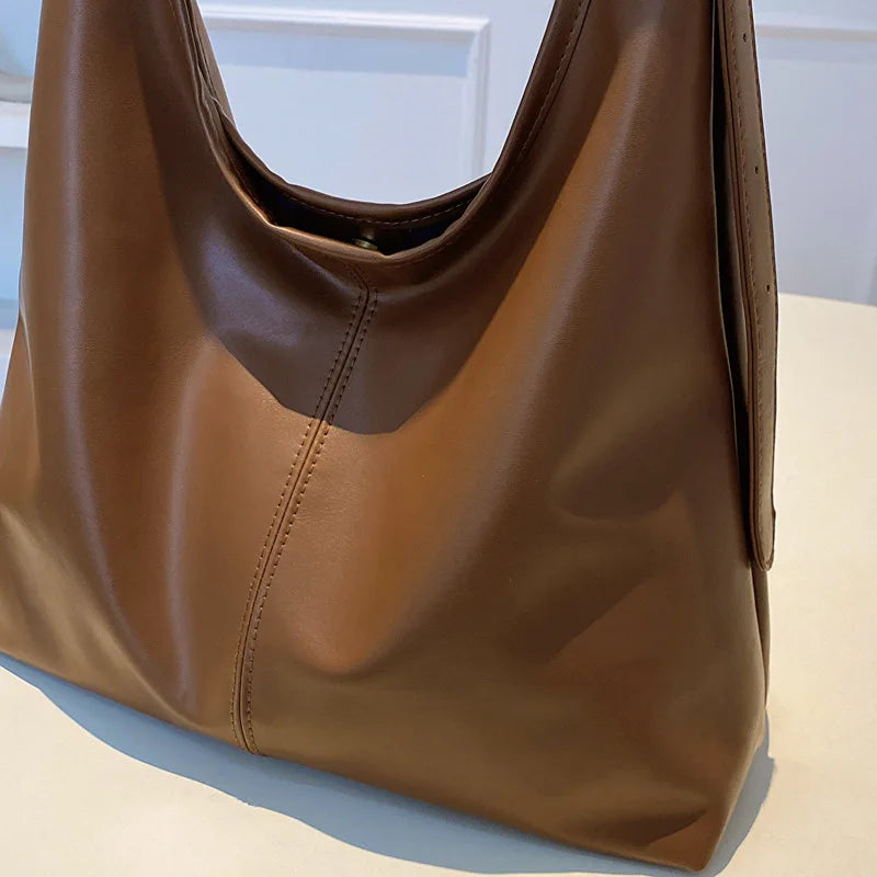 New Retro Women’s Tote Bag – Simple Large Shoulder Handbag