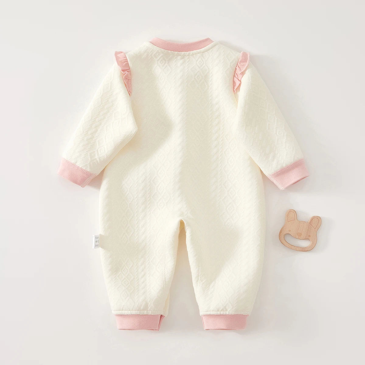 Silk-Lined Autumn Baby Romper – Full-Month Outfit