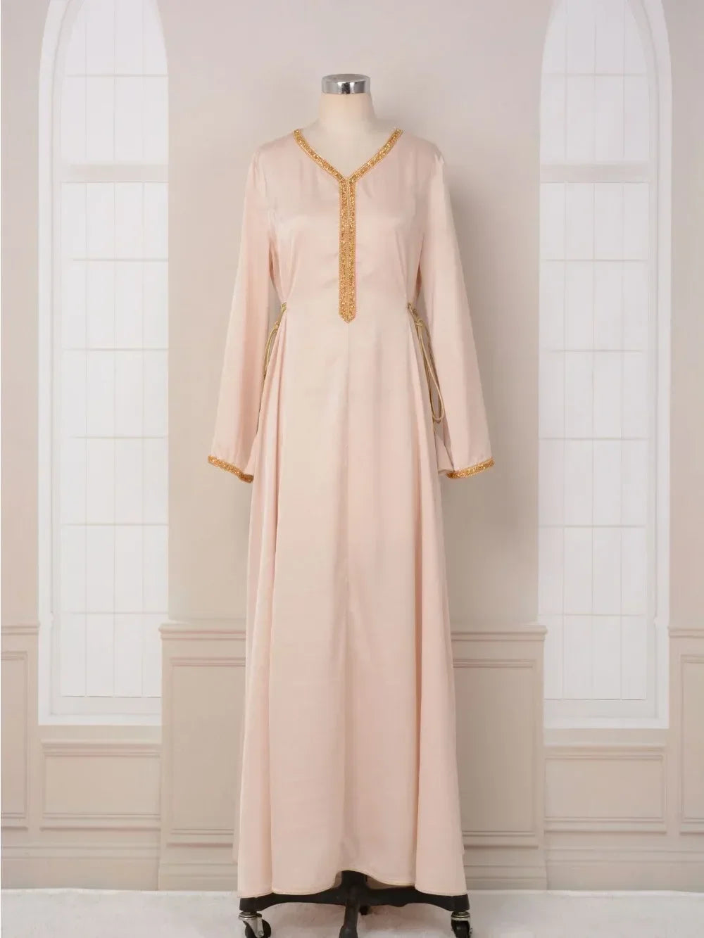 Eid Muslim Dress Women Abaya Diamond Lace-up Jalabiya Morocco Party Dresses Dubai Abayas Islam Vestidos Arab Long Robe 2026
