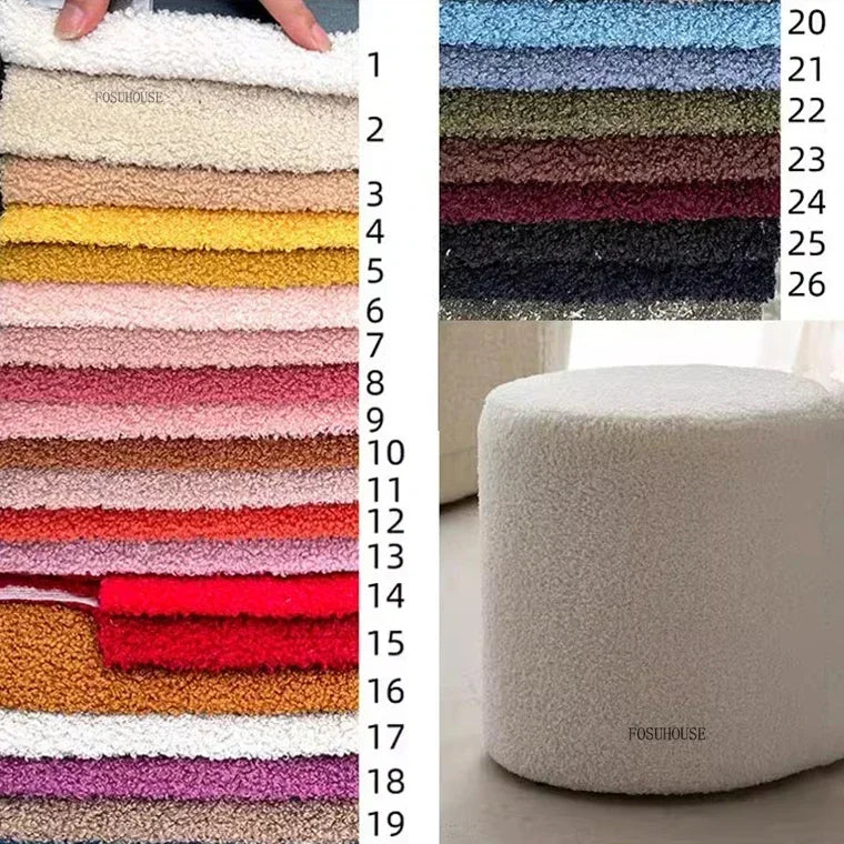 Modern Living Room Furniture Minimalist Shoe Changing Stool Nordic Lambswool Footrest Leisure Ottomans Designer Hallway Ottoman