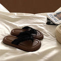 Daily Wear Fashion Slippers Women's Fringe Trim Flip Flops - Casual Flat Thong Sandals for Summer, Beach & Dress Outfits
