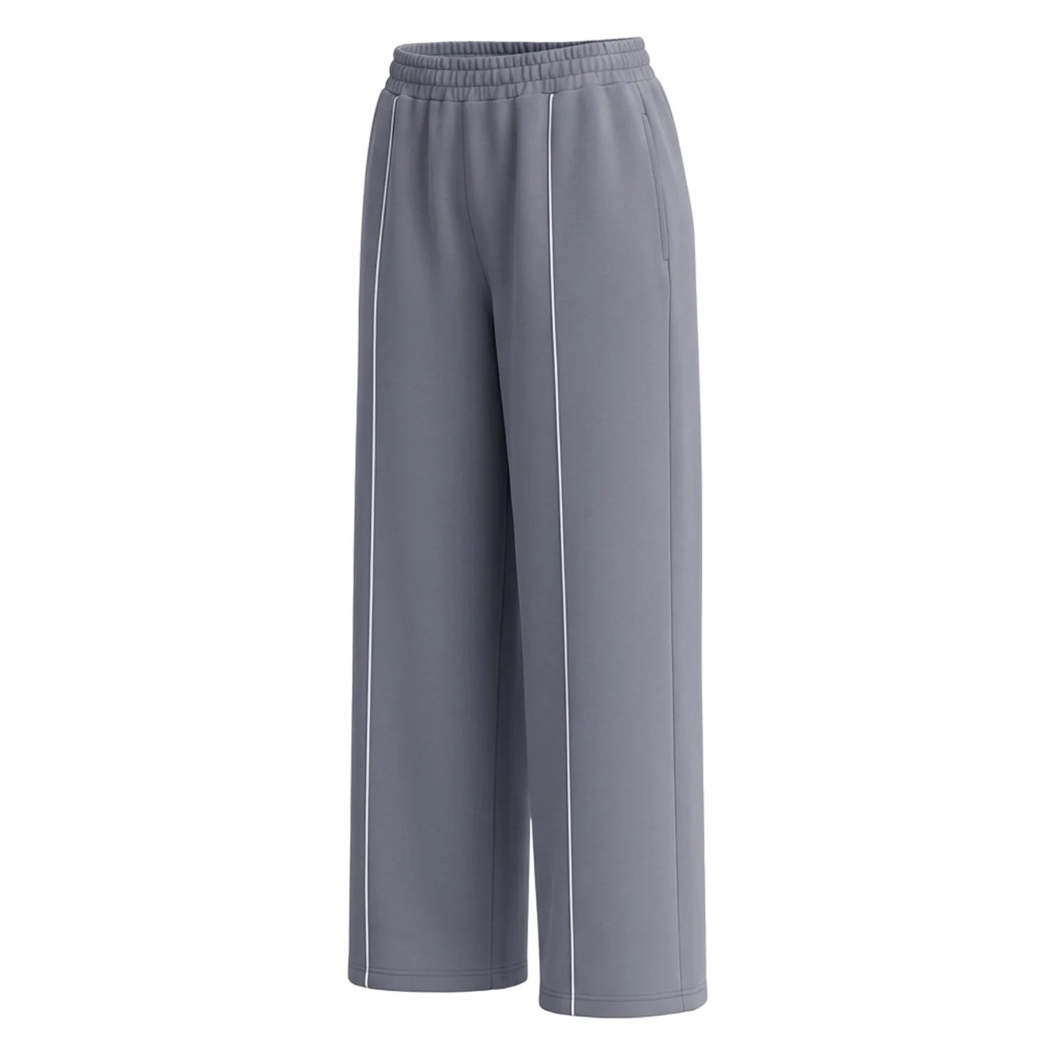 Straight-leg Yoga Sports Trousers Womens Spring Summer Versatile Solid Color Wide-leg Elastic High-waist Fitness Sports Trousers