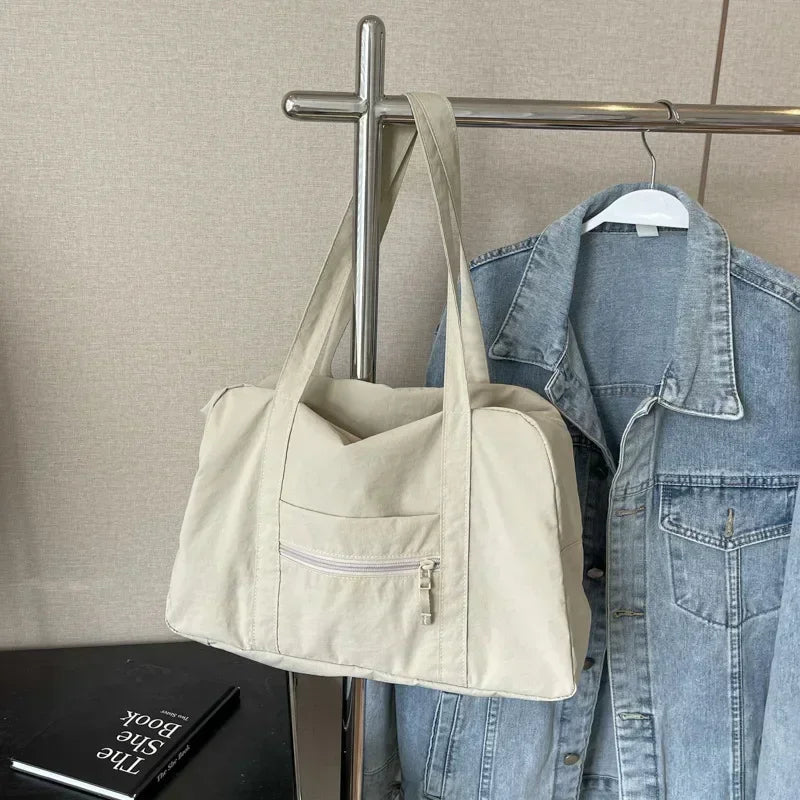 Casual Large Capaci Nylon Cloth Bag Women 2025 New Fashion Commuter Shoulder Bag Short-Distance Travel Bag Fitness Handb Women