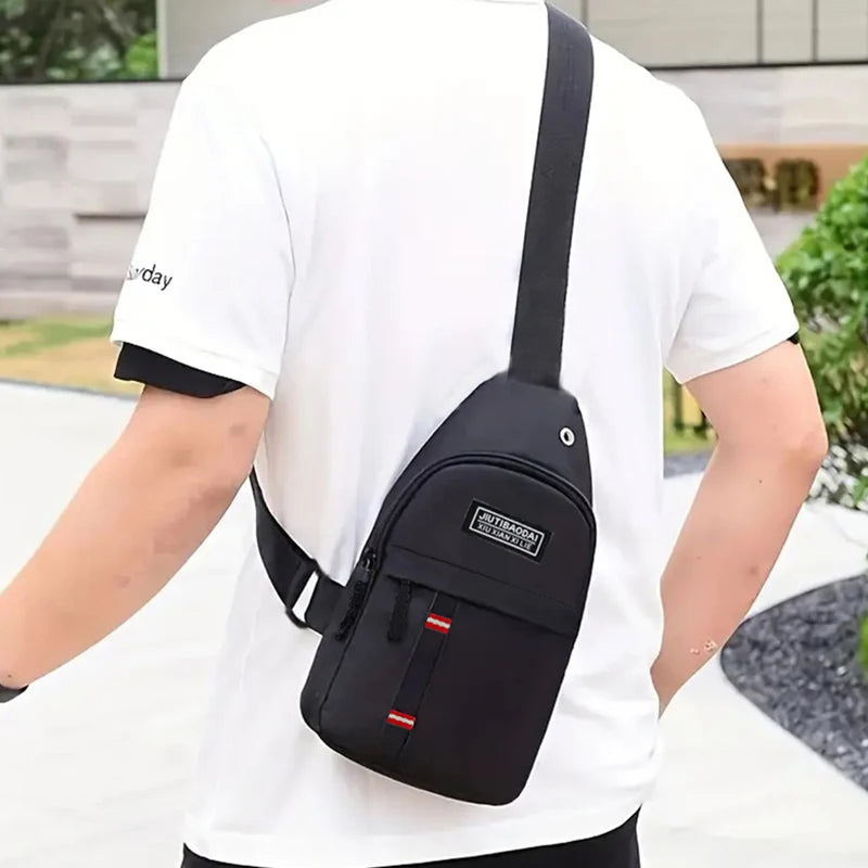 Unisex Adjustable Oxford Crossbody Bag – Single Shoulder Diagonal Chest Pocket
