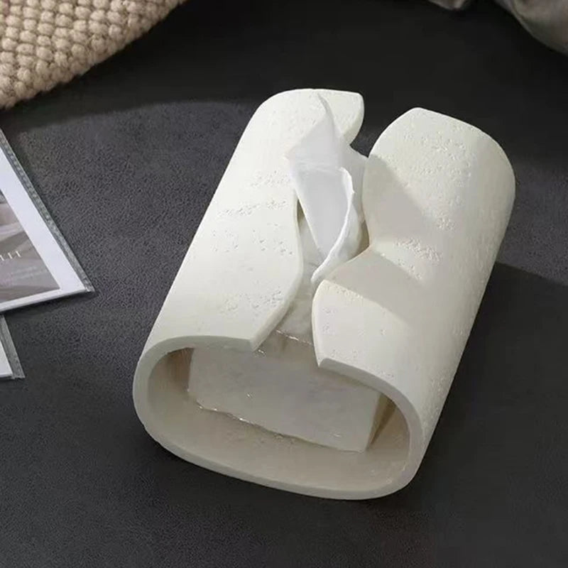 Vintage Cave Stone Resin Tissue Box – 1pc