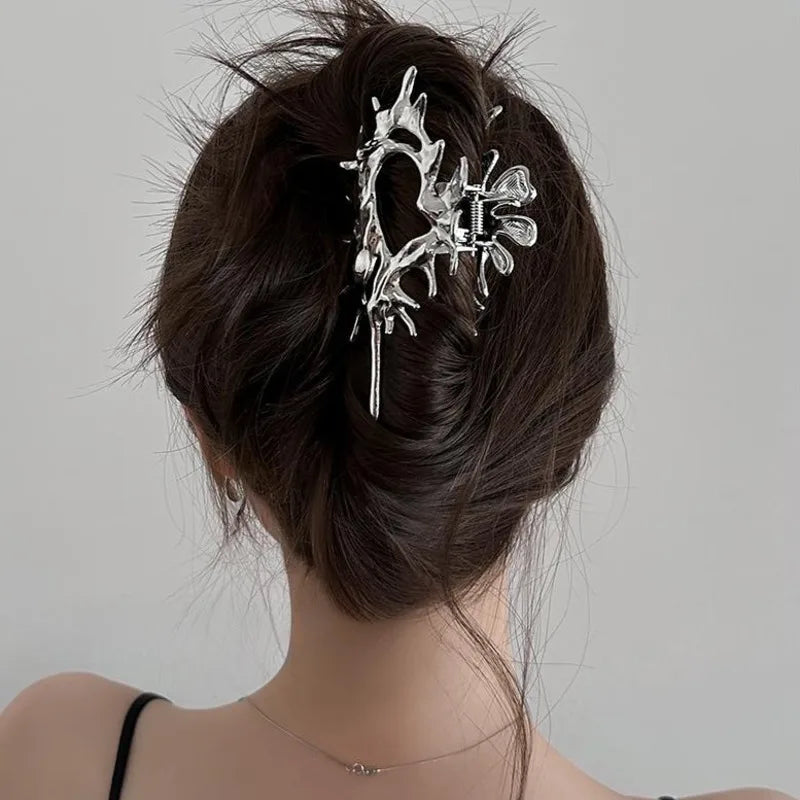 Exquisite Metal Large Claw Clip New Fashion Geometric Hair Claw Clip Barrettes Crabs Headwear For Women Girls Hair Accessories