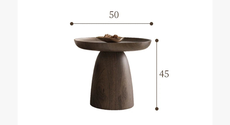 Round Creative Coffee Table Black Walnut Wood Combination Design Coffee Table Built in Design Minimalist furniture accessories