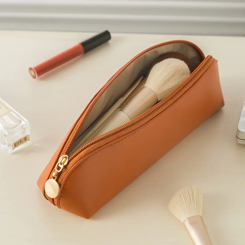 Custom Leather Embroidered Makeup Bag – Personalized Gift