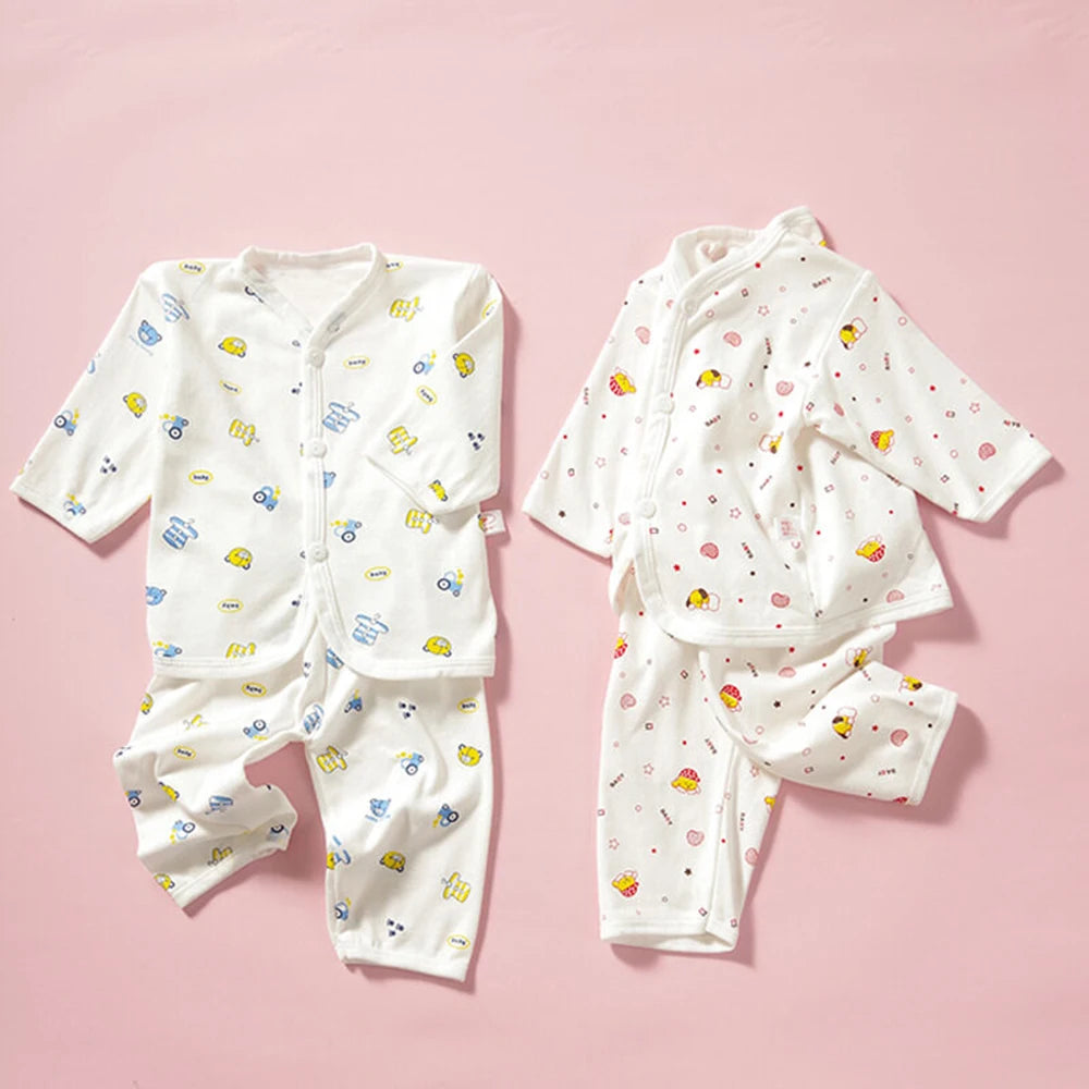 Newborn Cartoon Cotton Set – Top & Pants 0-3M