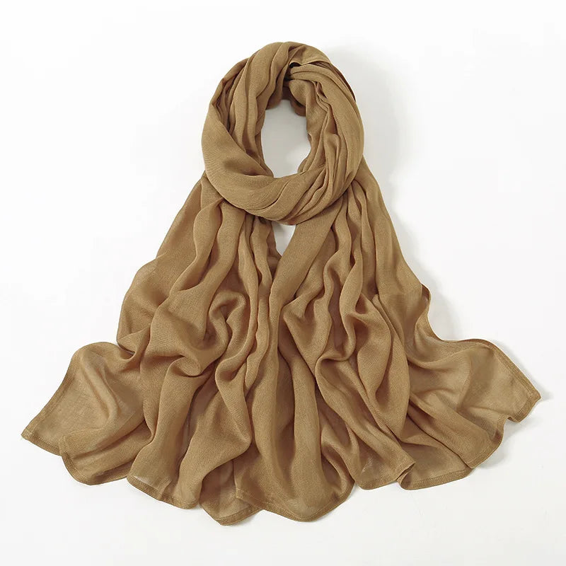Solid Cotton Rayon Modal Hijab Scarf Women Big Size Muslim Headscarf Wraps Shawl Femme Musulman Headband Islamic Turban 190*85cm