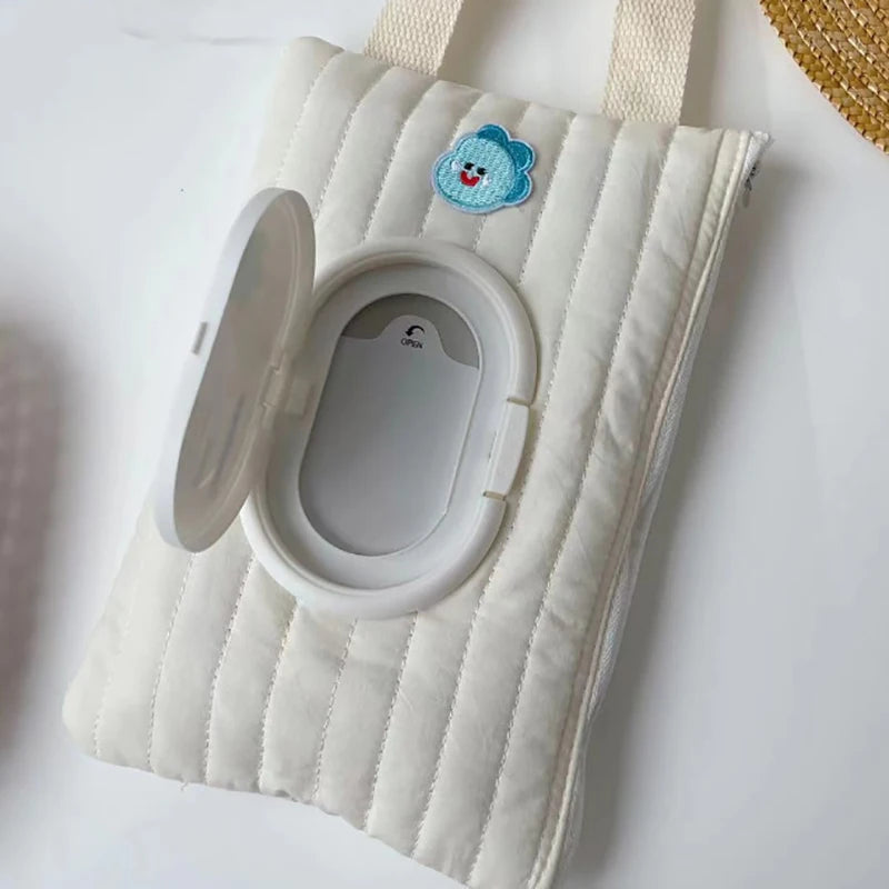 Cartoon Bear Tissue Box – Portable Hanging Bag