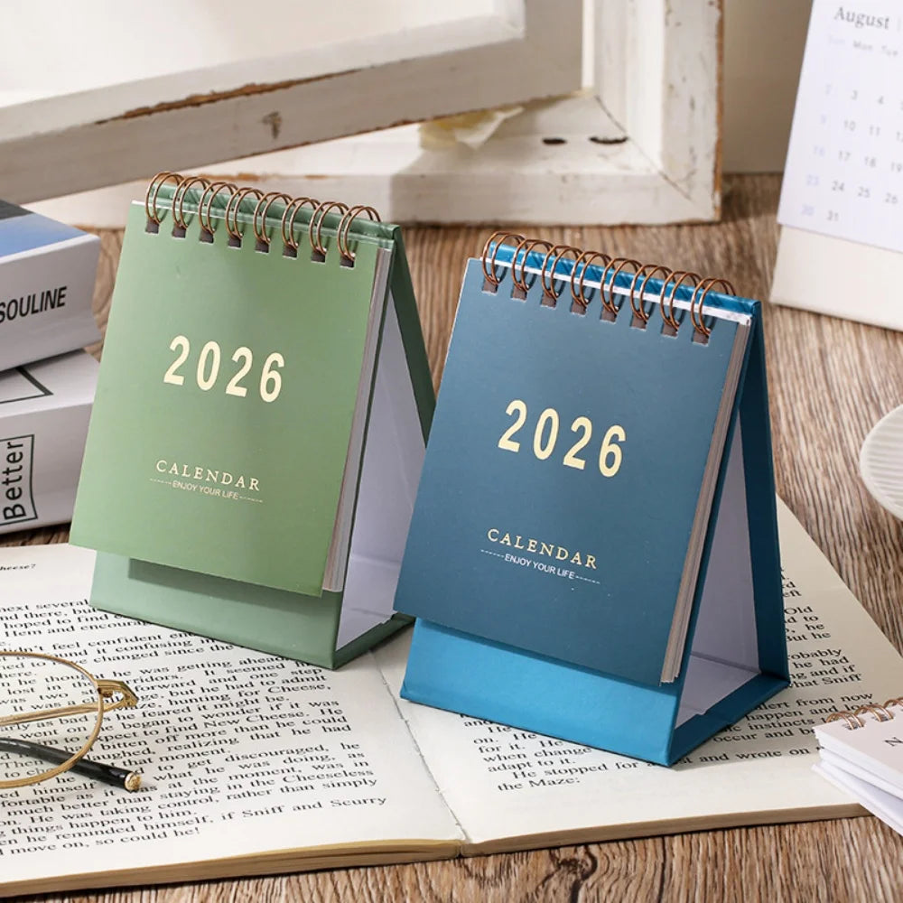 2026 Mini Morandi Desk Calendar – Small & Stylish