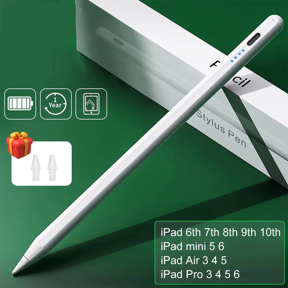 iPad Stylus Pen – Palm Rejection & Power Display