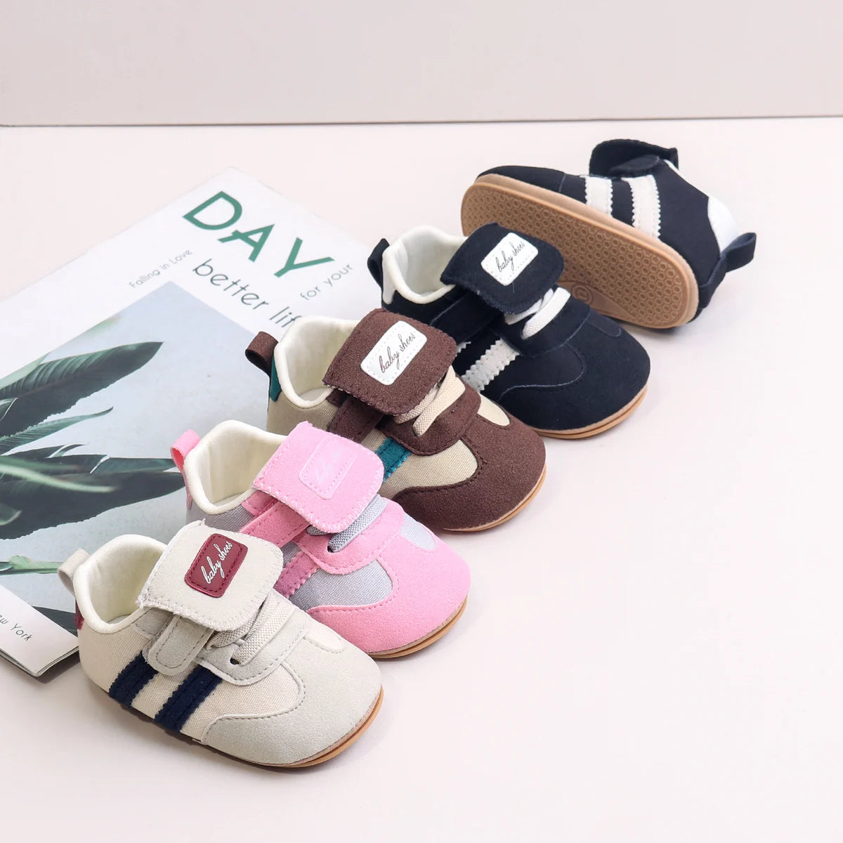 Baby Spring & Autumn Casual Walking Shoes – Retro Anti-Slip Sneakers for Boys & Girls