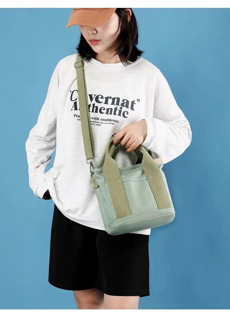 Xierya Women’s Small Canvas Shoulder Bag – Stylish Zippered Mobile Phone Bucket Tote