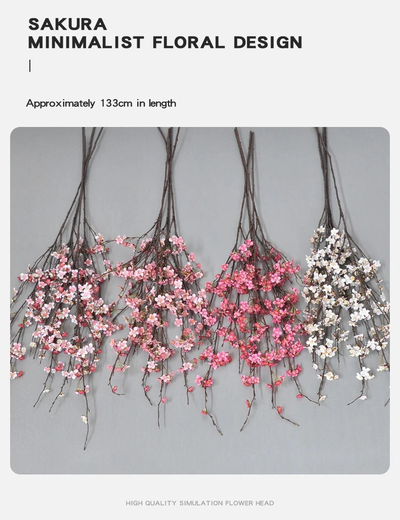 130cm Artificial Cherry Blossom Branch – Decorative