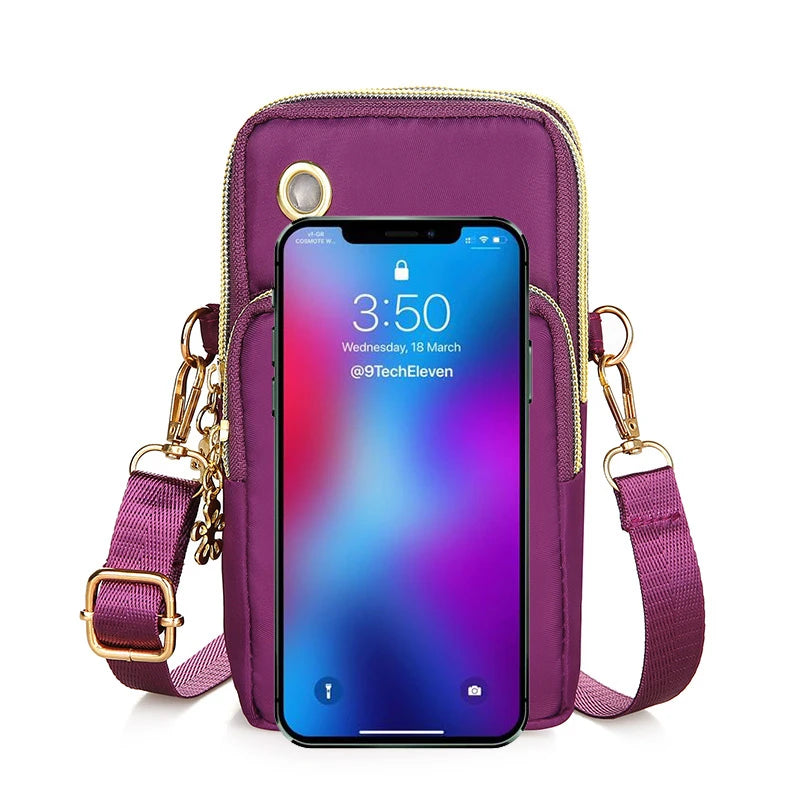 Women’s Mini Phone Crossbody Bag – Compact Coin & Running Neck Pouch