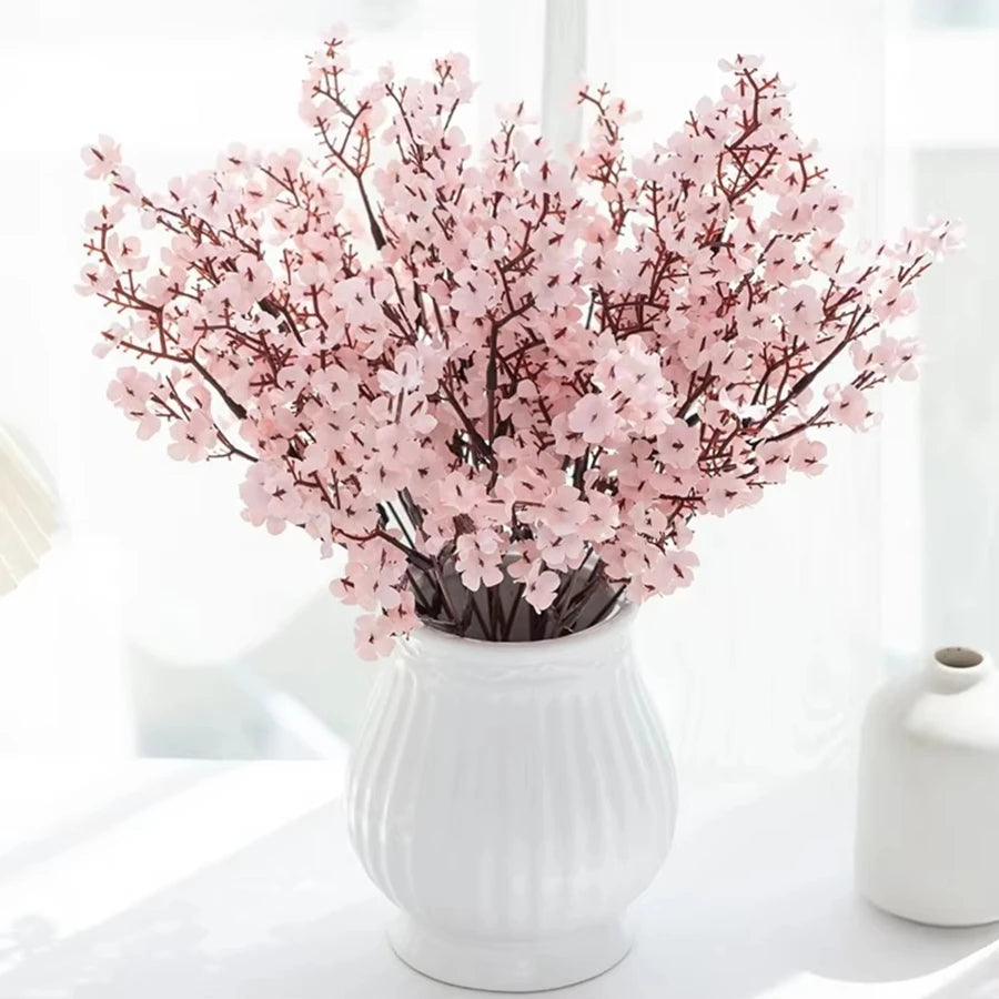 Artificial Silk Gypsophila Peach Flower – Home & Wedding Decor