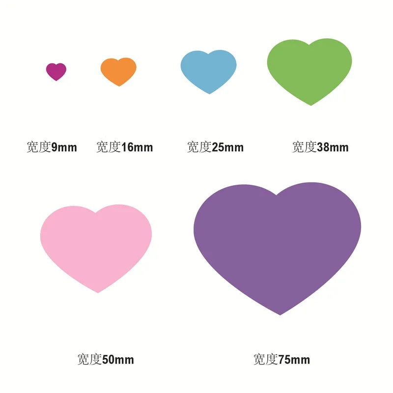 Heart-Shaped DIY Paper Punch – 8/16/25/38/50mm