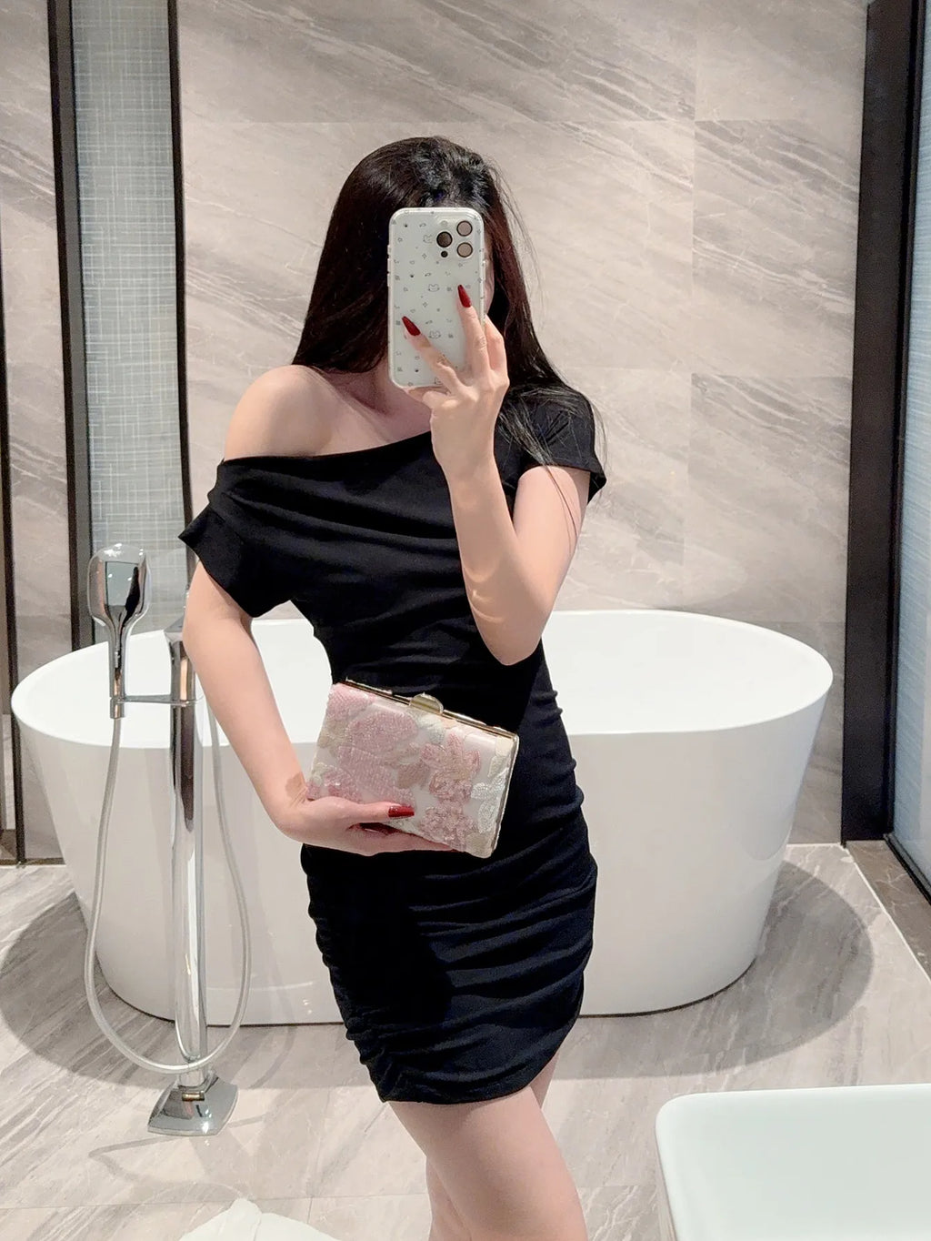New Cross-Border Sequin Embroidery Flower Chain Clutch Bag Chain Bag Spring and Summer Fashion Trendy Women's Bag Crossbody Bag