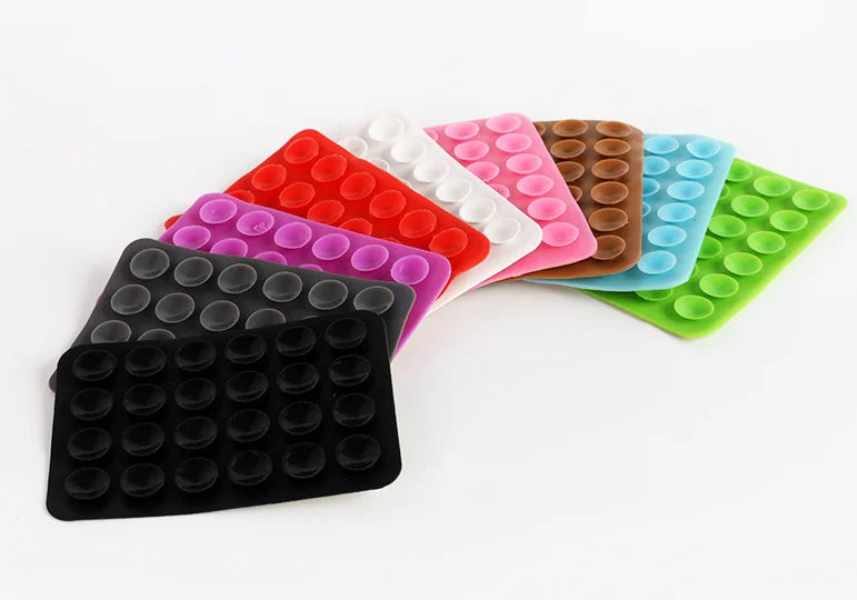 JCYECF 1pc Silicone Suction Pad For Mobile Phone Fixture Suction Cup Backed Adhesive Silicone Rubber Universal Charger Leather