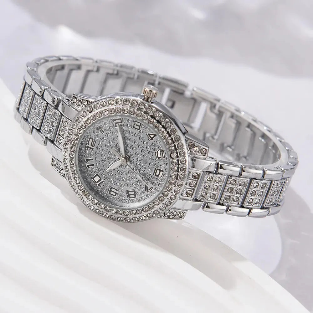 6PCS Luxury Crystal Women Watch Set