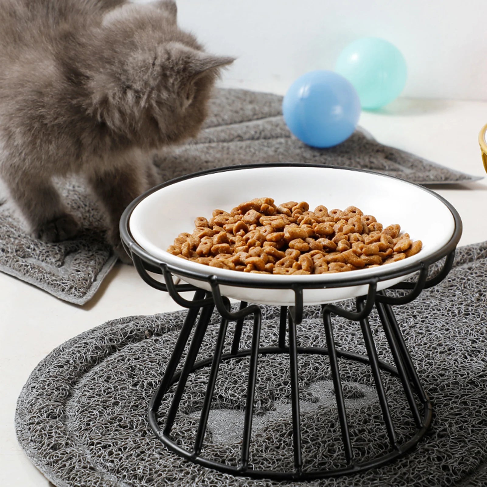 Ceramic Shallow Pet Bowl – Non-Slip