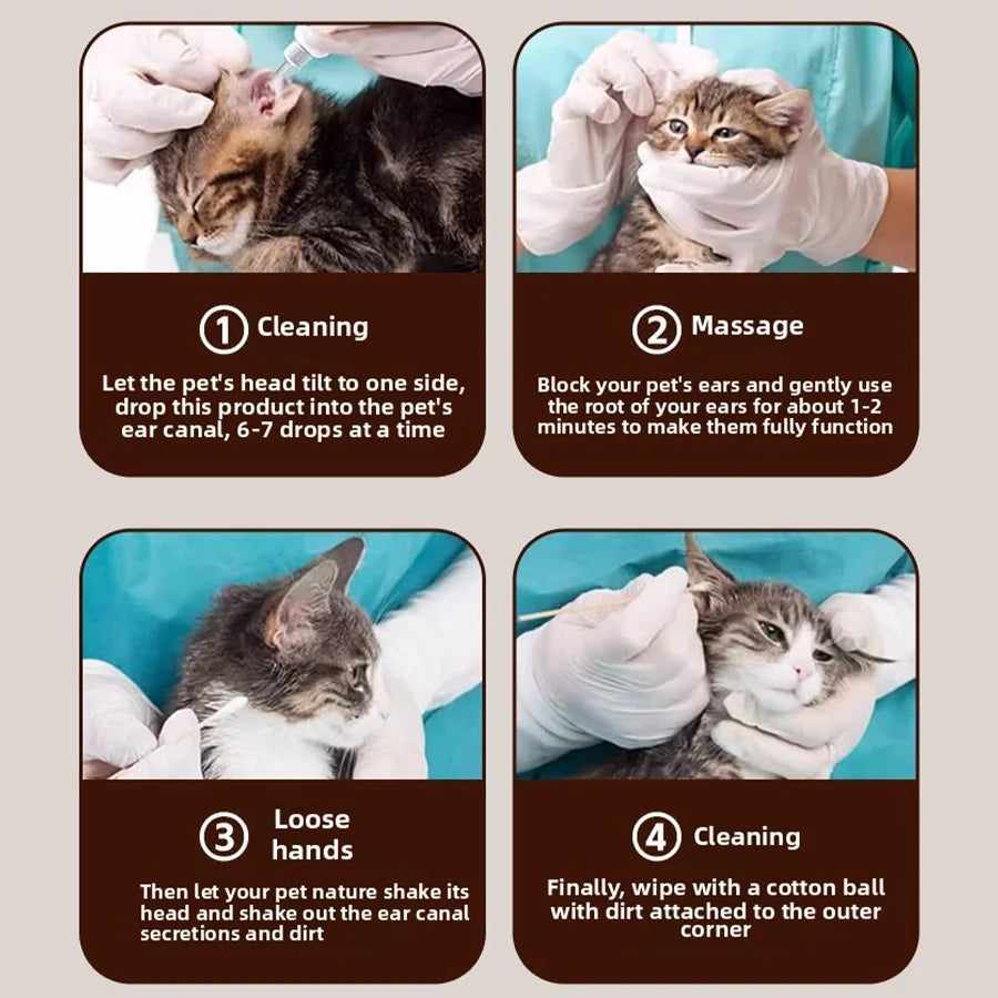 PETCLEAR Dog & Cat Ear Cleaner – 60ml