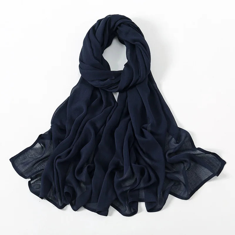Cotton Rayon Modal Hijabs Scarf Solid Headscarf Wraps Big Size Plain Shawls Muslim Women Hijab Islamic Turban Headband 190*85cm