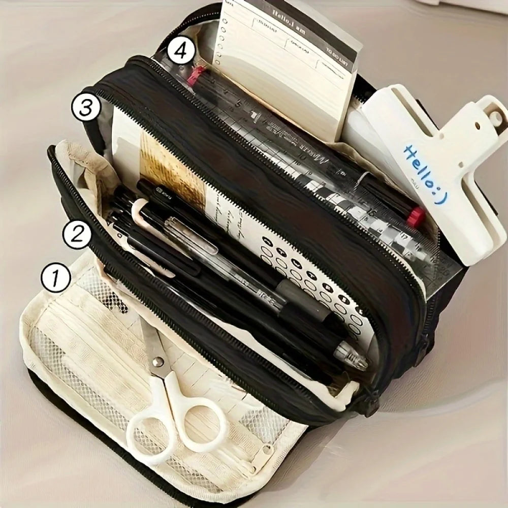 Large Multi-Layer Pencil & Makeup Case – Multi-Purpose
