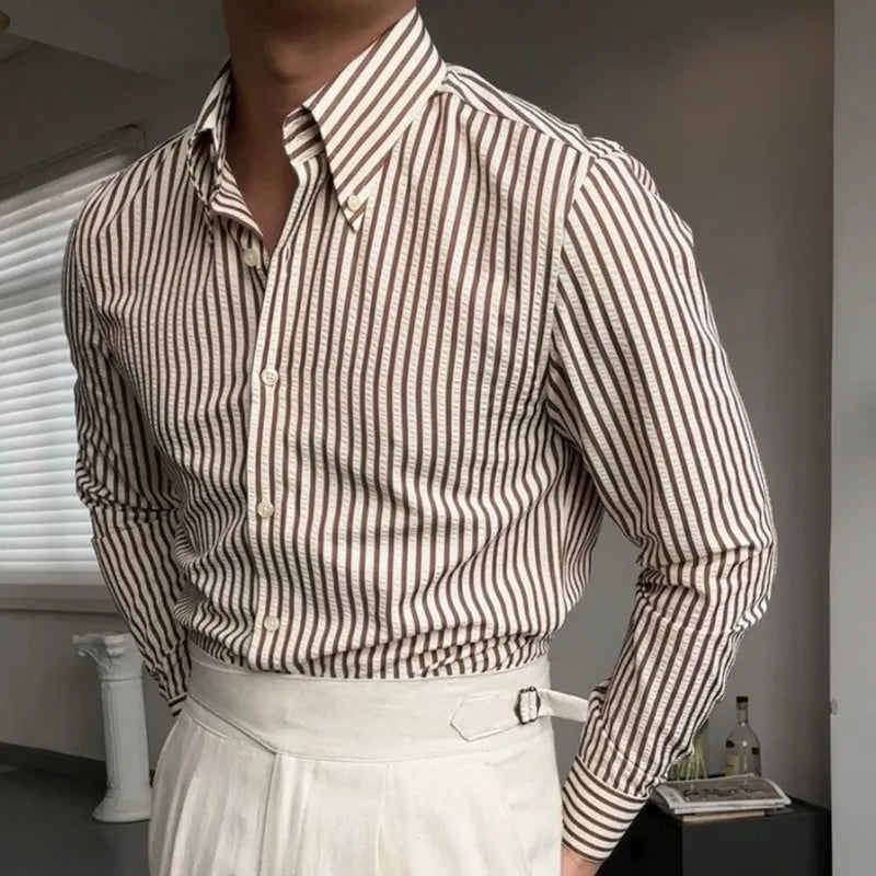Men’s Striped Long Sleeve Shirt