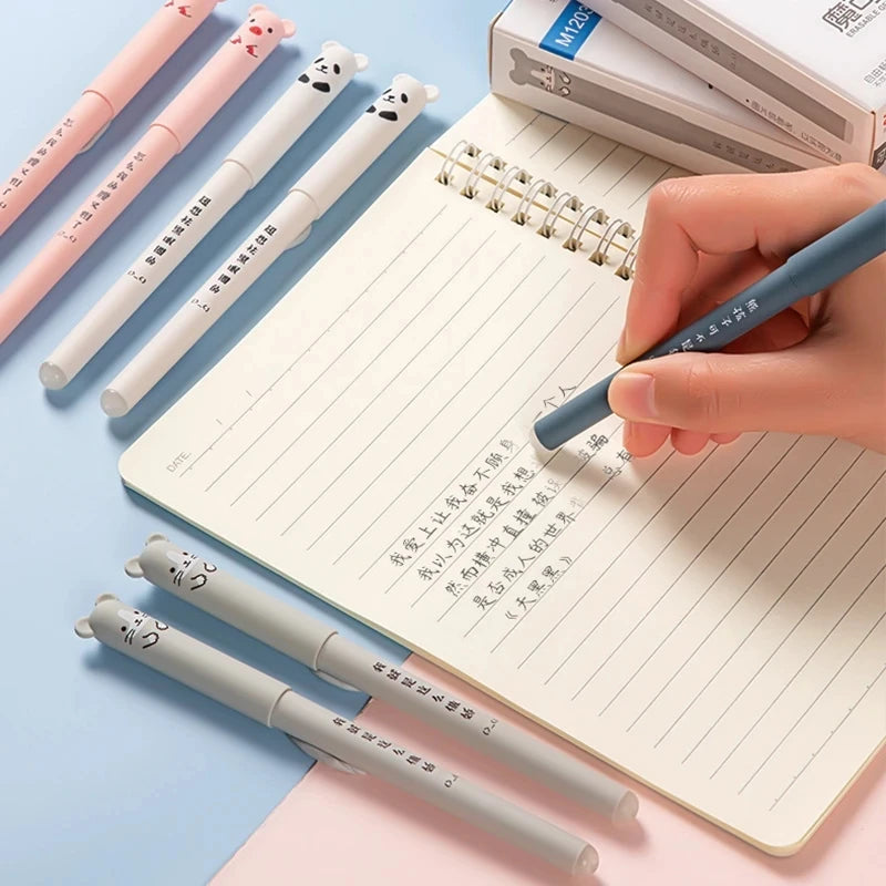 12pcs Panda Erasable Gel Pens – 0.5mm