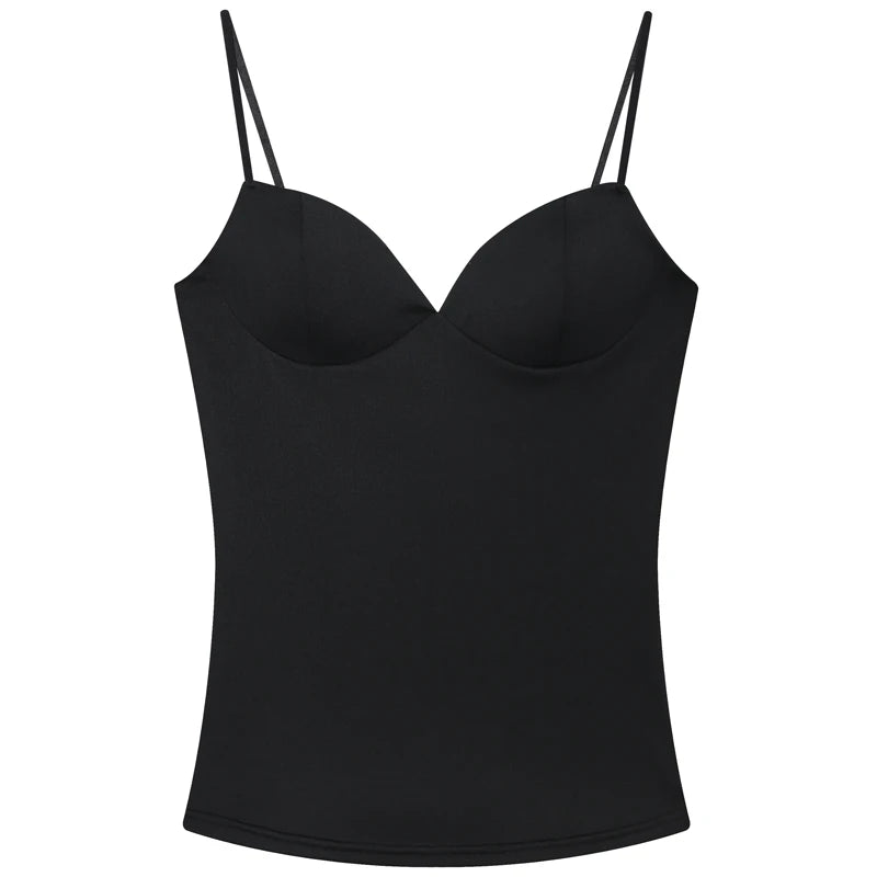 HXAO Sexy Women Corset Slip Top Summer Burgundy Tanks & Camis Elegant Sleeveless Backless Cup Top Spandex Nylon Bustier Camisole