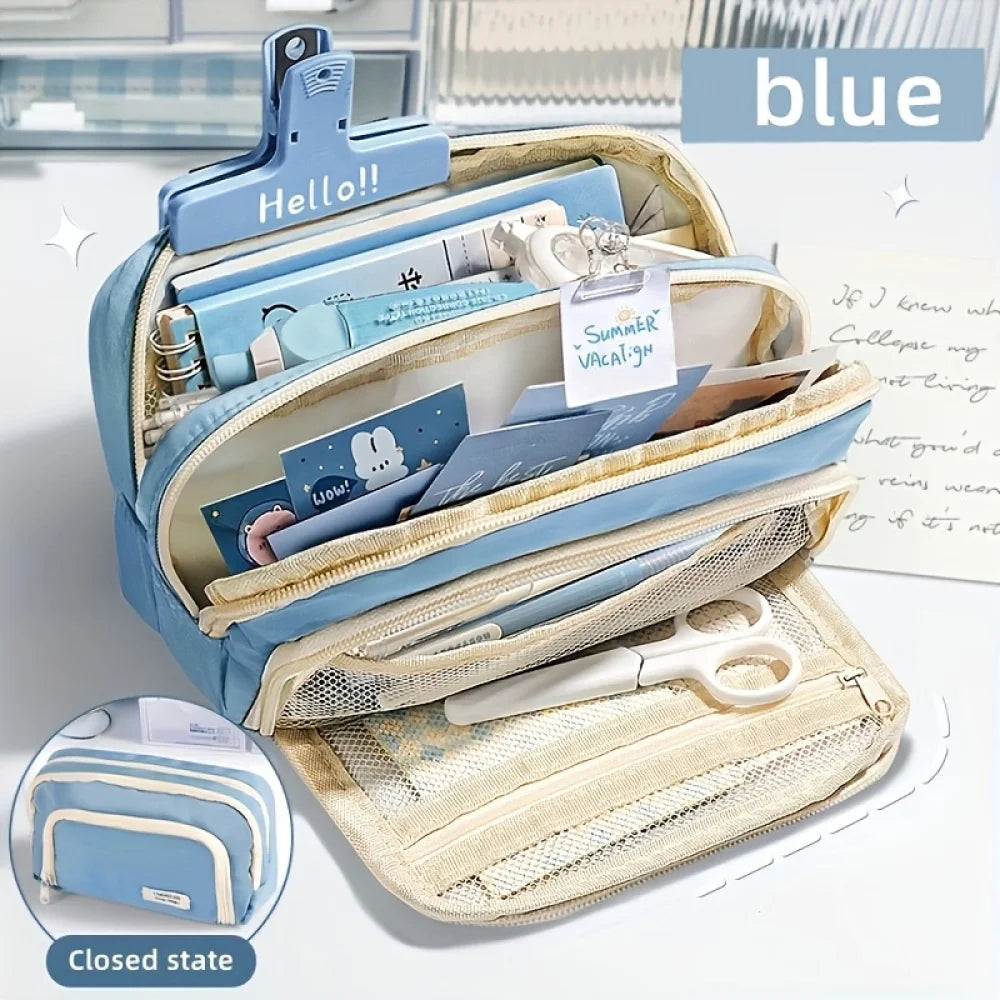 Large Multi-Layer Pencil & Makeup Case – Multi-Purpose