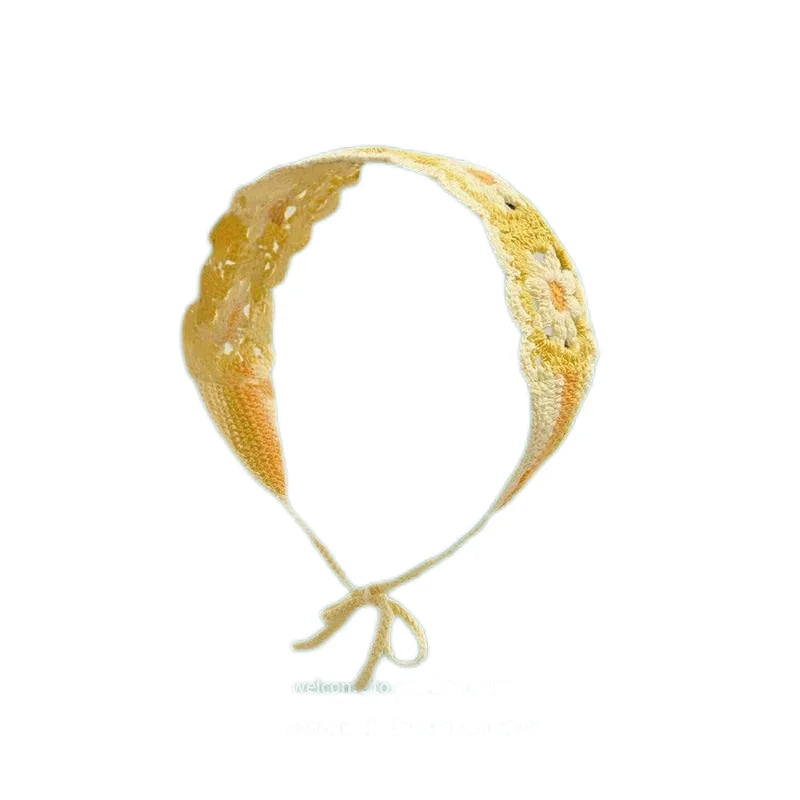 Small Strawberry Headband Crochet Sweet Cute Hair Band Women Scarf Headbands Bandanas Wide Elastic Hairbands Fashion Accessories