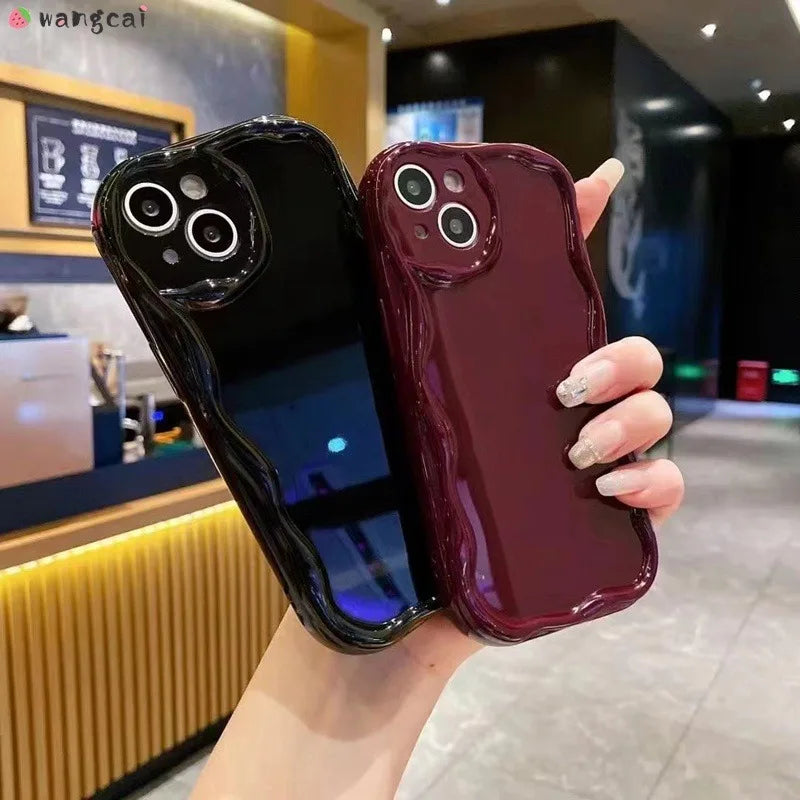 iPhone Case 6–16 – Cream & Wine Red