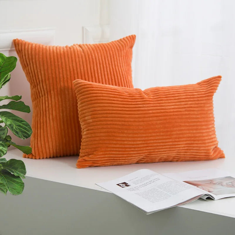 Corduroy Striped Cushion Cover 30x50/40/45/50/55/60cm Soft Comfortable Throw Pillow Case For Living Room Sofa Home Decoration